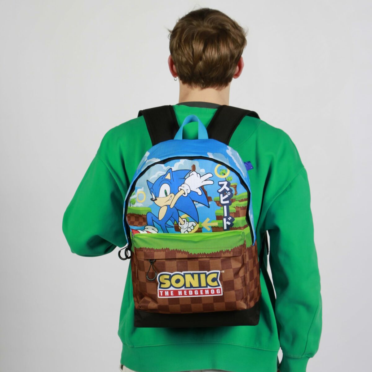 Ghiozdan Sonic Greenhill Multicolor 31 x 18 x 44 cm - Birou și papetărie, Material școlar și educațional