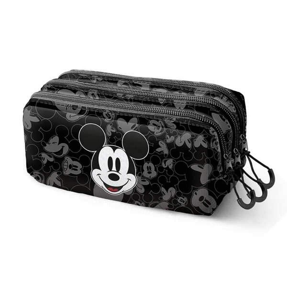 Penar triplu Mickey Mouse Year Negru 23 x 10 x 11 cm - Birou și papetărie, Material școlar și educațional