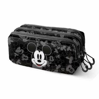 Penar triplu Mickey Mouse Year Negru 23 x 10 x 11 cm - Birou și papetărie, Material școlar și educațional