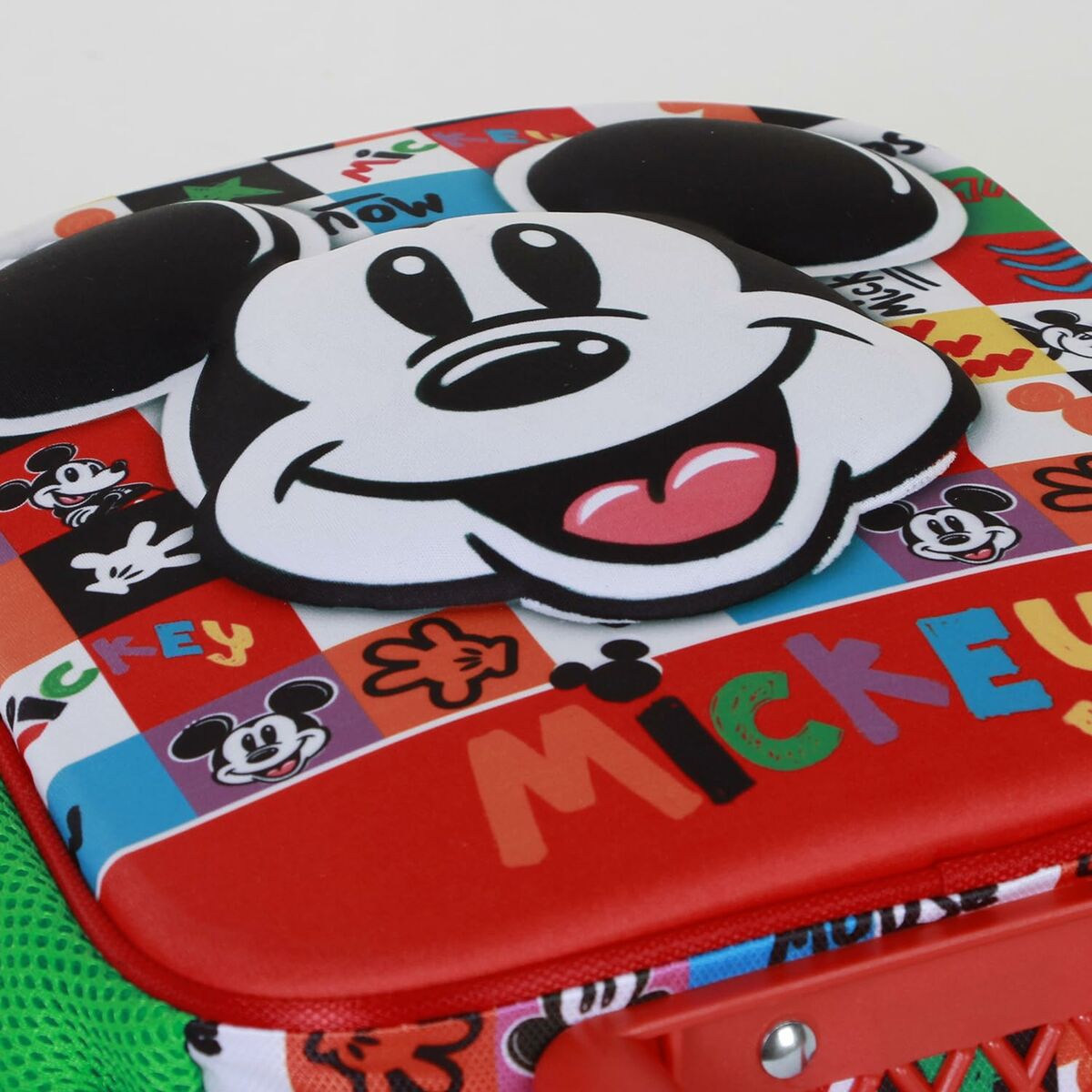 Ghiozdan cu Roți Mickey Mouse Mood Roșu Verde 26 x 13 x 34 cm - Birou și papetărie, Material școlar și educațional