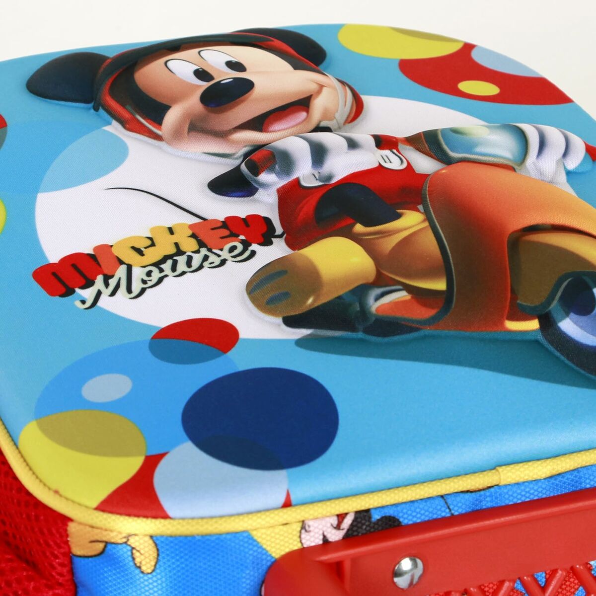 Ghiozdan 3D cu Roți Mickey Mouse Scooter Albastru Roșu 26 x 13 x 34 cm - Birou și papetărie, Material școlar și educațional