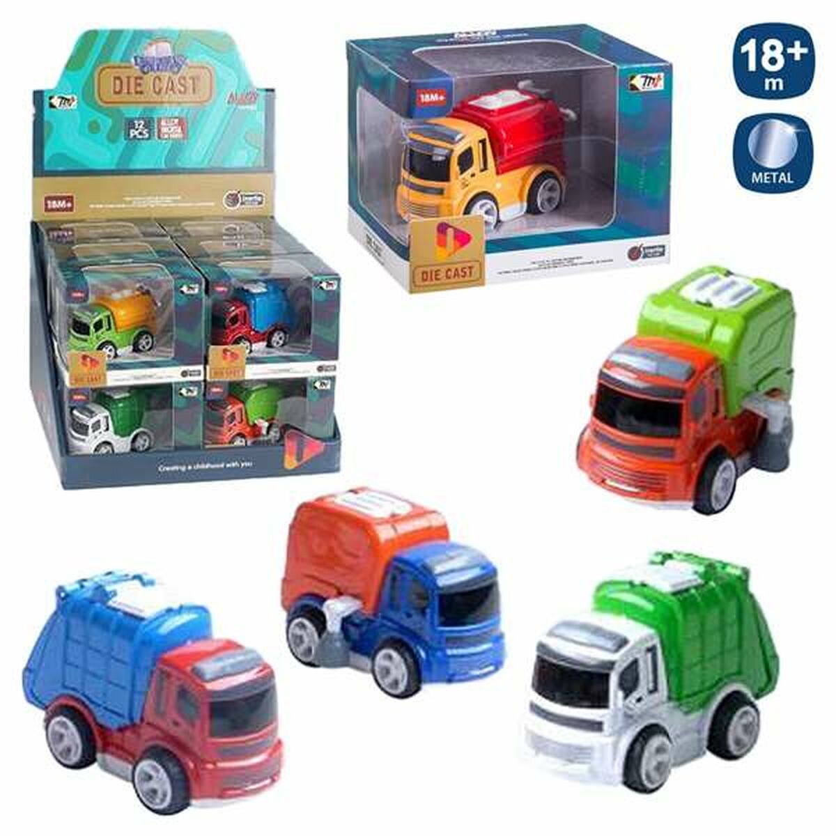 Camioane pentru lucrări publice Juinsa 10 cm Metal - Jucarii si jocuri, Vehicule