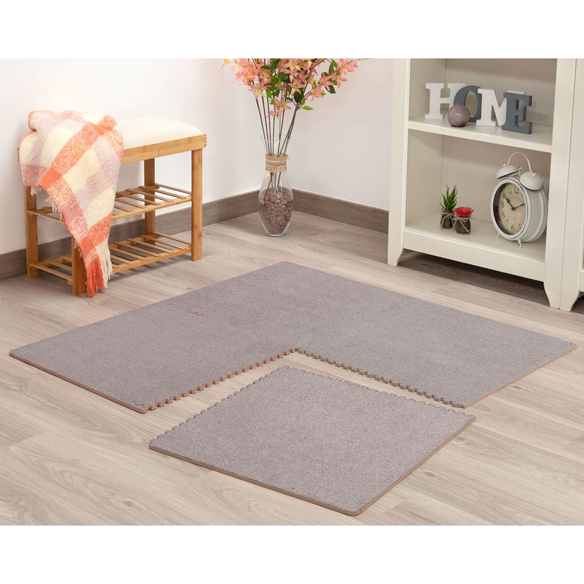 Saltea de joacă 60 x 60 x 1 cm Albastru 4 Piese - Bebelus, Activitate și divertisment