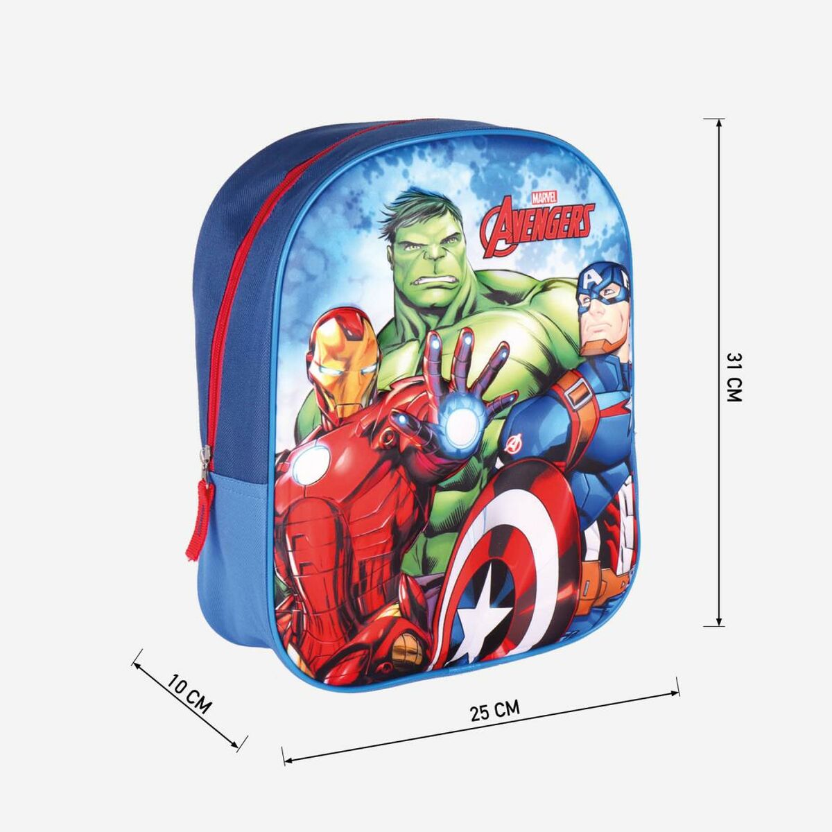 Ghiozdan The Avengers Albastru (25 x 31 x 10 cm) - Birou și papetărie, Material școlar și educațional