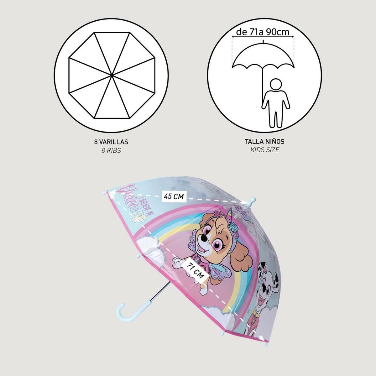 Umbrelă The Paw Patrol Ø 71 cm Roz - Birou și papetărie, Material școlar și educațional
