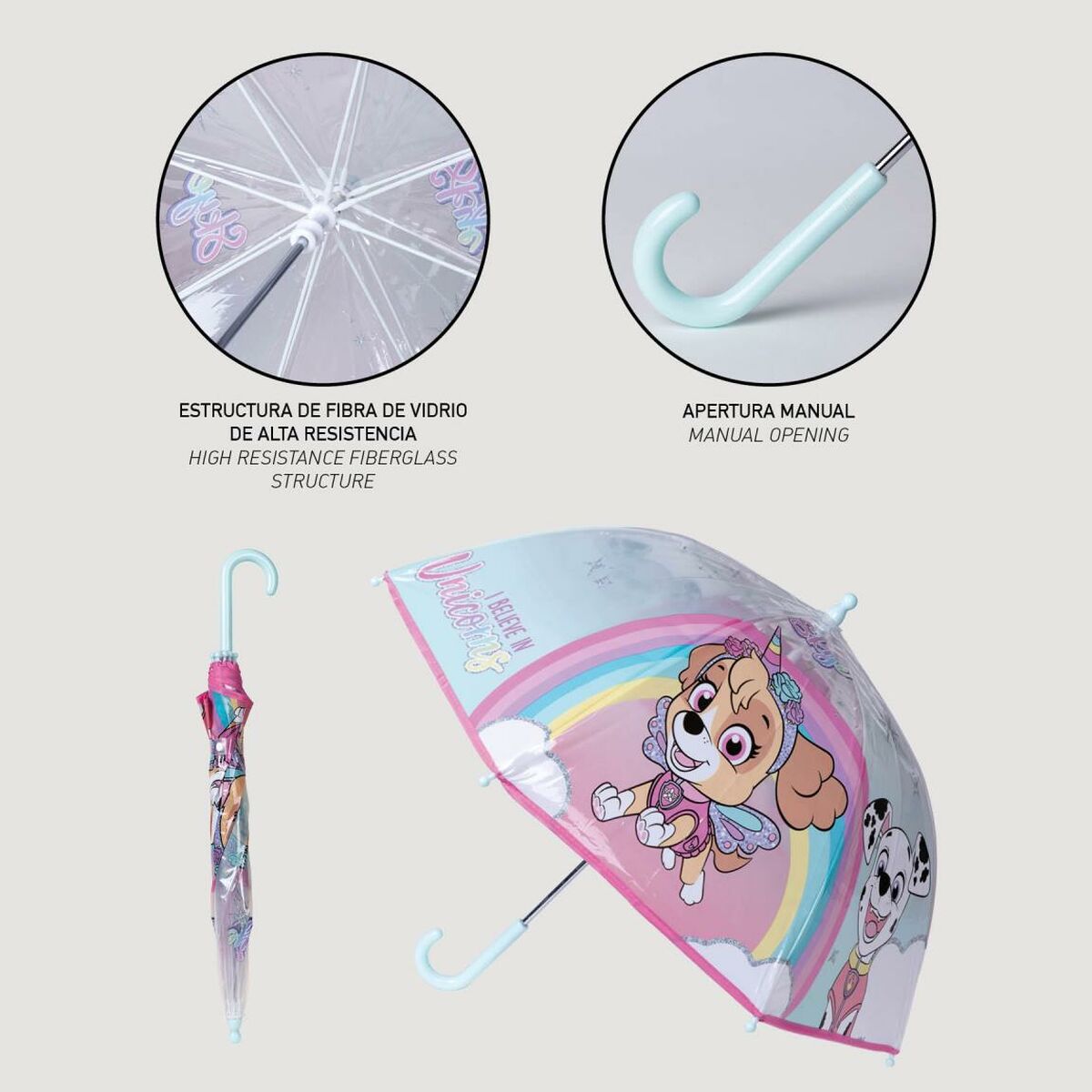 Umbrelă The Paw Patrol Ø 71 cm Roz - Birou și papetărie, Material școlar și educațional