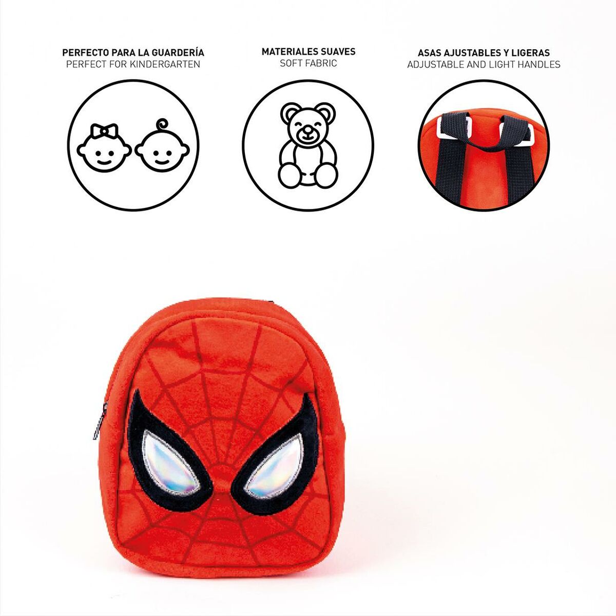 Ghiozdan Spider-Man Roșu 18 x 22 x 8 cm - Birou și papetărie, Material școlar și educațional