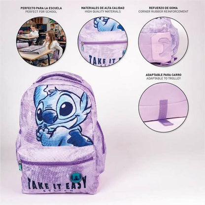 Ghiozdan Stitch Liliachiu - Birou și papetărie, Material școlar și educațional
