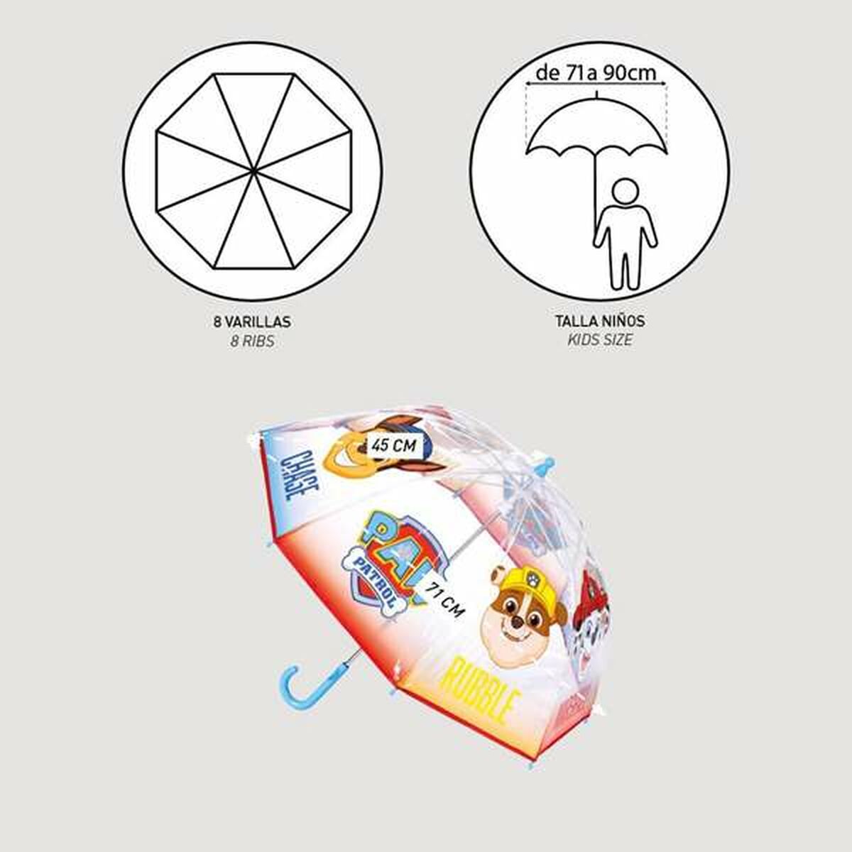 Umbrelă The Paw Patrol Ø 71 cm 45cm - Bagaje, Umbrelă