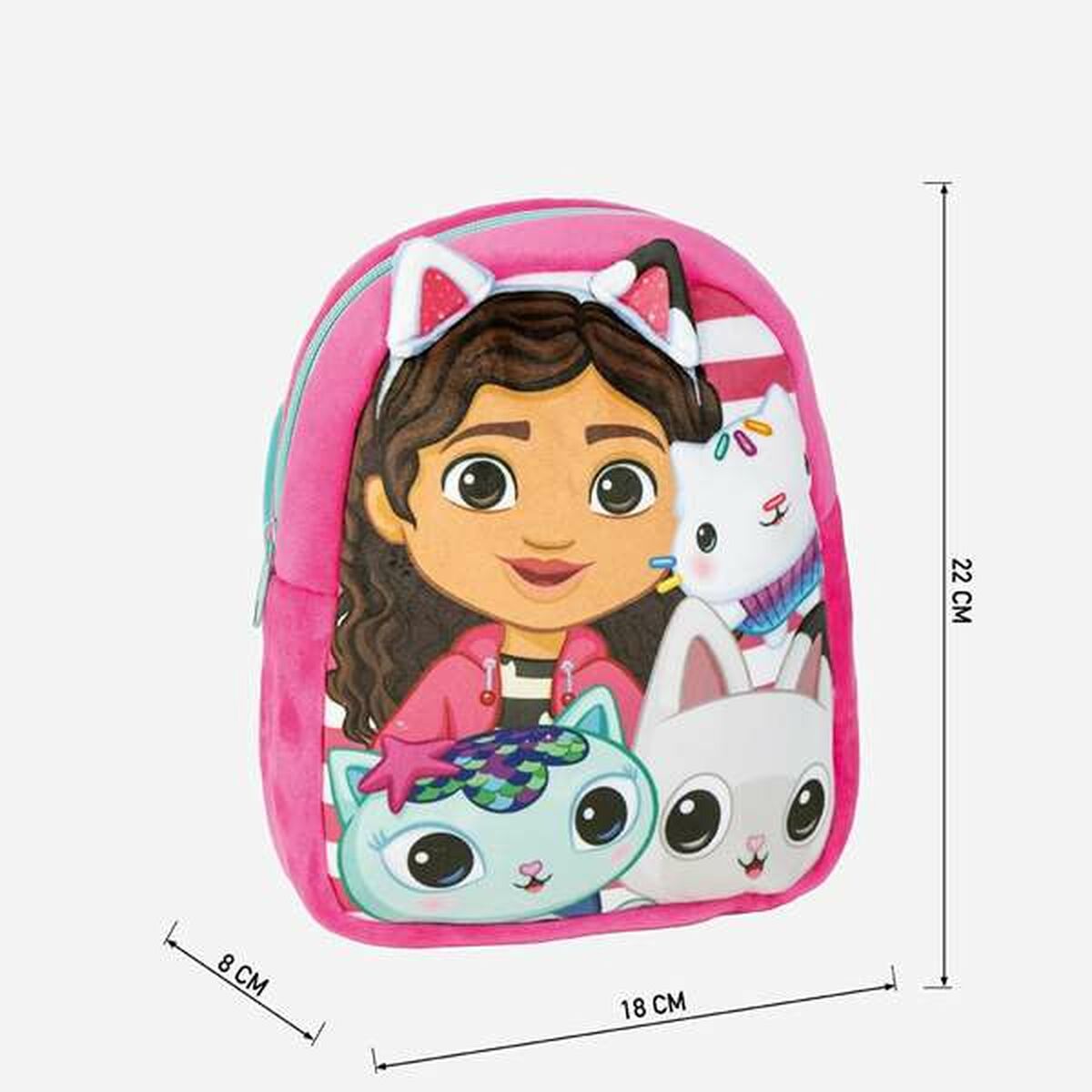 Ghiozdan Gabby's Dollhouse Roz 18 x 22 x 8 cm - Birou și papetărie, Material școlar și educațional