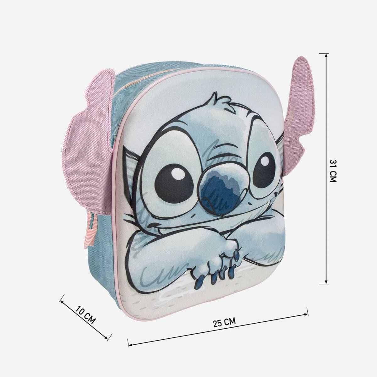 Ghiozdan Stitch Albastru deschis 22 x 27 x 10 cm - Birou și papetărie, Material școlar și educațional