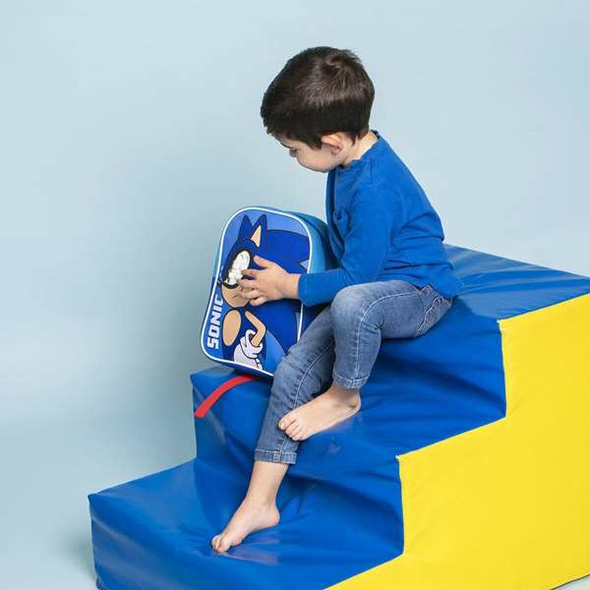 Ghiozdan Sonic Albastru 21,7 x 28,0 x 9,0 cm - Birou și papetărie, Material școlar și educațional