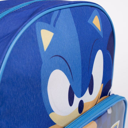 Ghiozdan Sonic Albastru 25 x 3 x 12 cm - Birou și papetărie, Material școlar și educațional