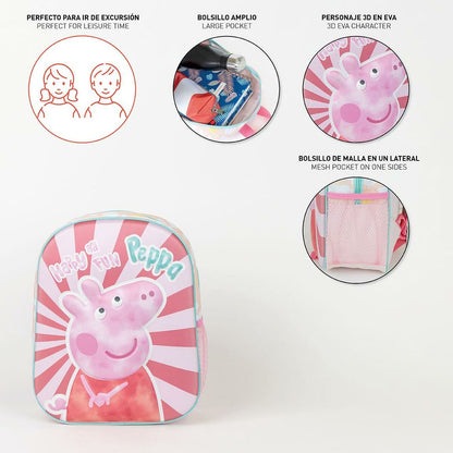 Rucsac pentru Copii Peppa Pig Roz 25,0 x 31,0 x 10,0 cm - Birou și papetărie, Material școlar și educațional