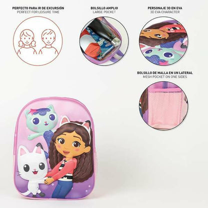 Ghiozdan 3D Gabby's Dollhouse - Birou și papetărie, Material școlar și educațional