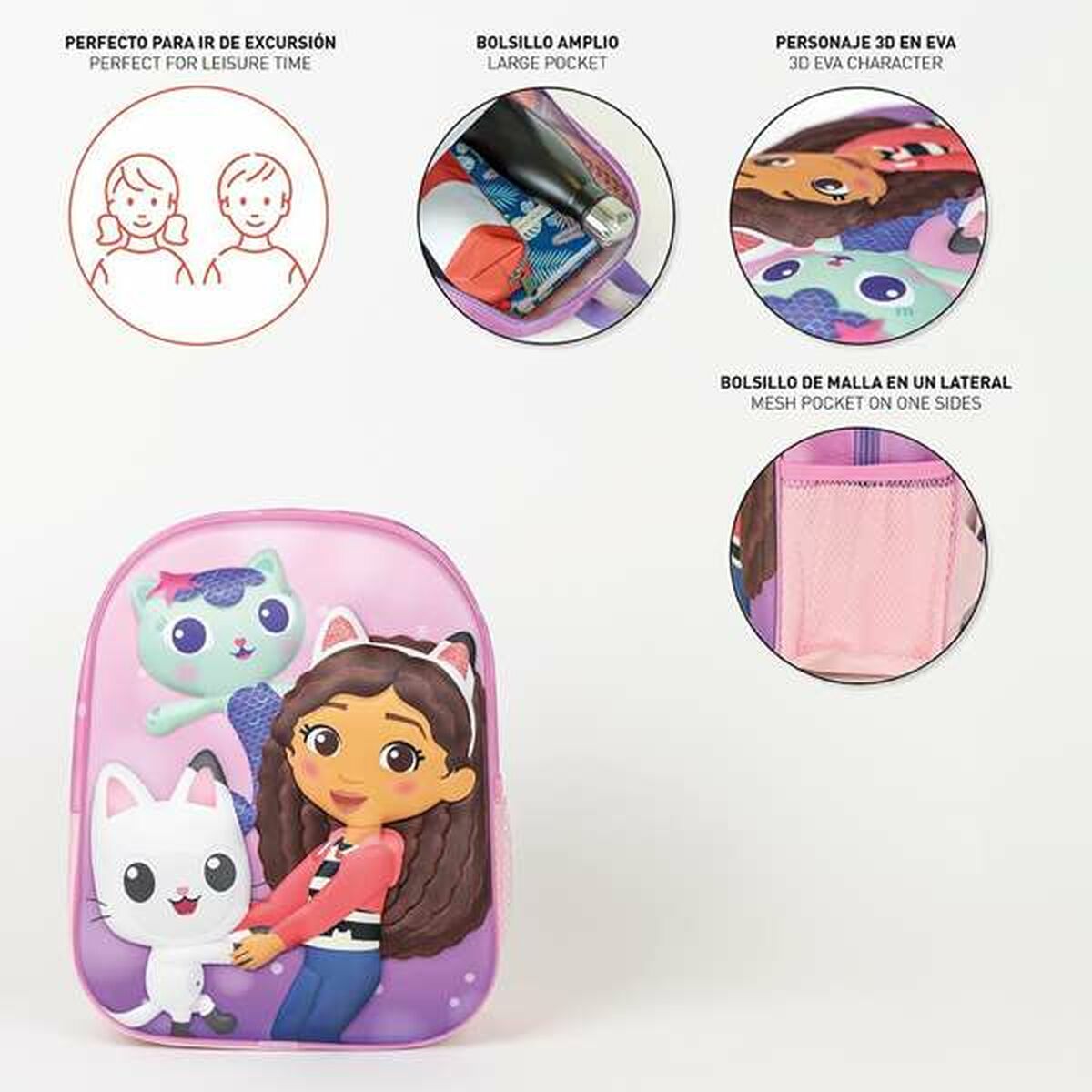 Ghiozdan 3D Gabby's Dollhouse - Birou și papetărie, Material școlar și educațional