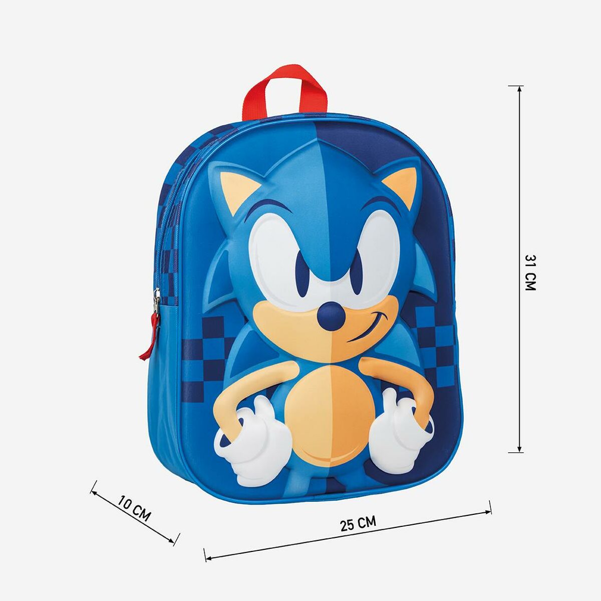 Ghiozdan Sonic Albastru 25 x 31 x 10 cm - Birou și papetărie, Material școlar și educațional