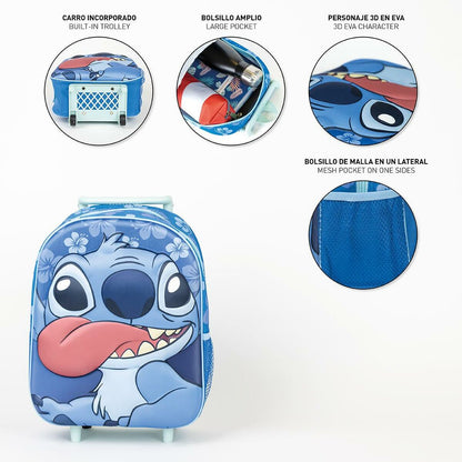 Ghiozdan 3D cu Roți Stitch - Birou și papetărie, Material școlar și educațional