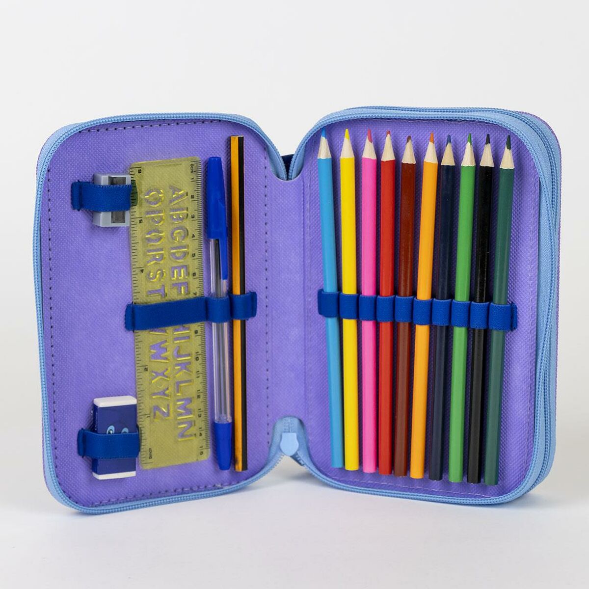Penar Stitch Albastru 12,5 x 19,5 x 4,5 cm - Birou și papetărie, Material școlar și educațional