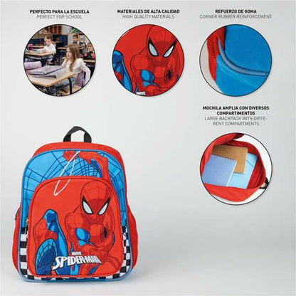 Ghiozdan Spider-Man Roșu 31 x 12 x 38 cm - Birou și papetărie, Material școlar și educațional