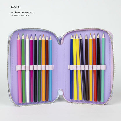 Creion dublu Stitch Liliachiu 12,5 x 6,5 x 19,5 cm 43 Piese - Birou și papetărie, Material școlar și educațional
