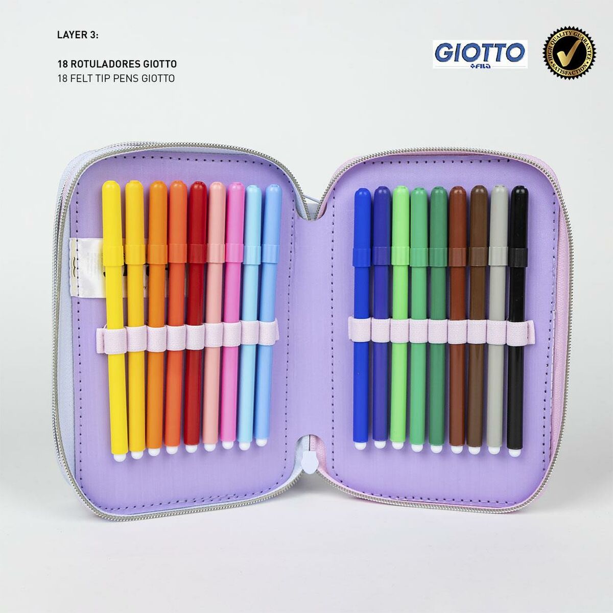 Creion dublu Stitch Liliachiu 12,5 x 6,5 x 19,5 cm 43 Piese - Birou și papetărie, Material școlar și educațional