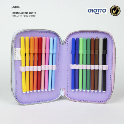 Creion dublu Stitch Liliachiu 12,5 x 6,5 x 19,5 cm 43 Piese - Birou și papetărie, Material școlar și educațional