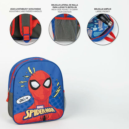 Ghiozdan Spider-Man Albastru 8,0 x 30,0 x 25,0 cm - Birou și papetărie, Material școlar și educațional