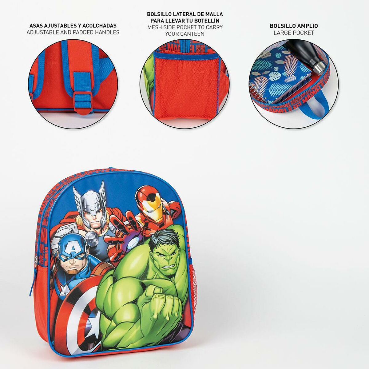 Ghiozdan The Avengers Albastru 25,0 x 20,0 x 30,0 cm - Birou și papetărie, Material școlar și educațional