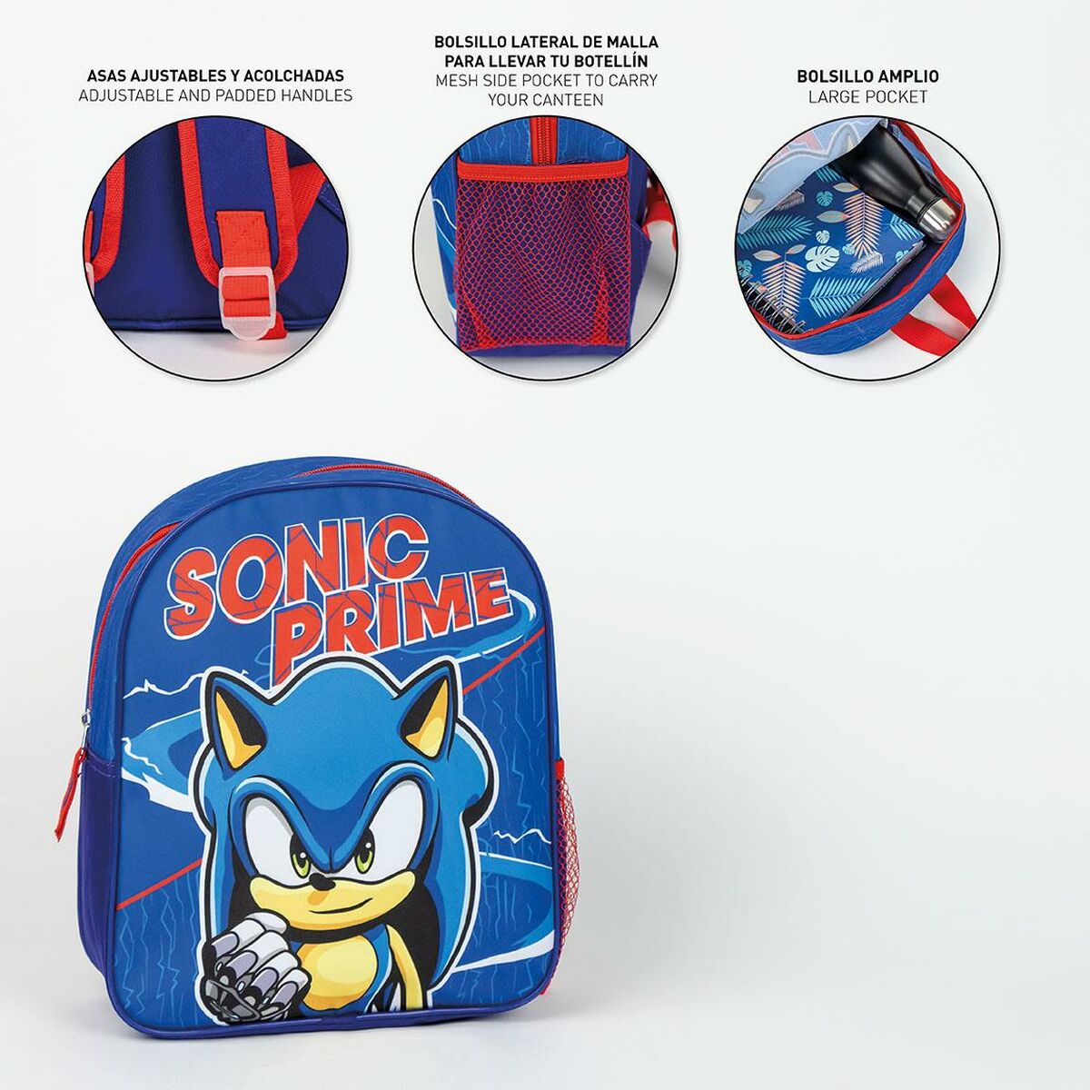 Ghiozdan Sonic Albastru 25,0 x 30,0 x 29,0 cm - Birou și papetărie, Material școlar și educațional
