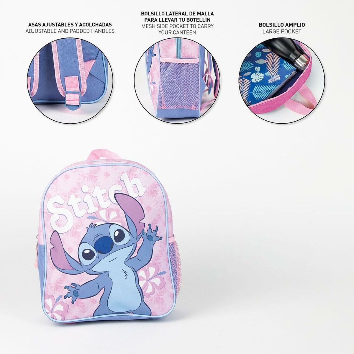 Ghiozdan Stitch Roz 25 x 20 x 30 cm - Birou și papetărie, Material școlar și educațional
