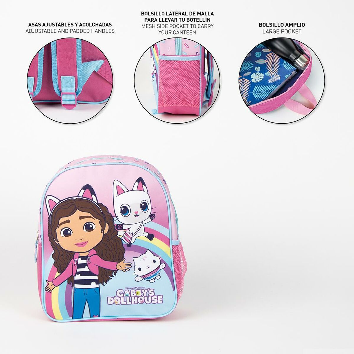 Ghiozdan Gabby's Dollhouse Roz 25,0 x 20,0 x 30,0 cm - Birou și papetărie, Material școlar și educațional