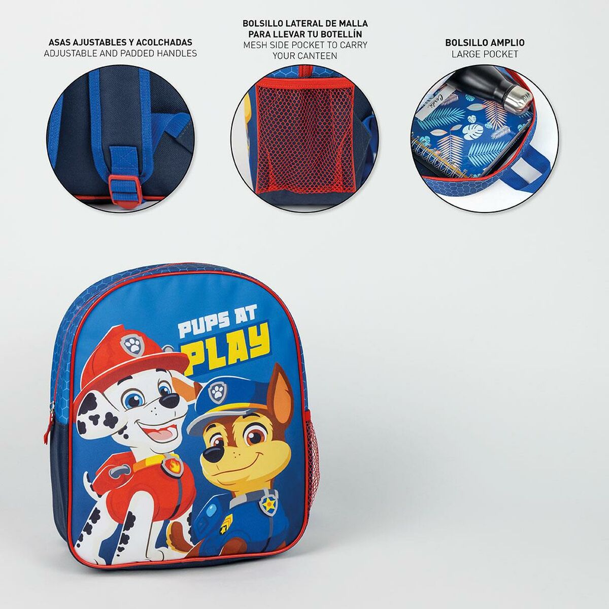 Ghiozdan The Paw Patrol Albastru 8,0 x 30,0 x 25,0 cm - Birou și papetărie, Material școlar și educațional