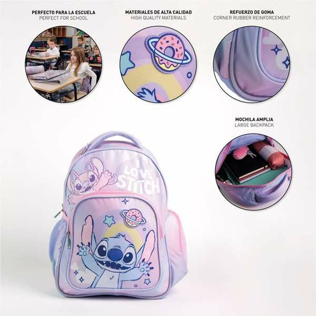 Ghiozdan Stitch Liliachiu - Birou și papetărie, Material școlar și educațional