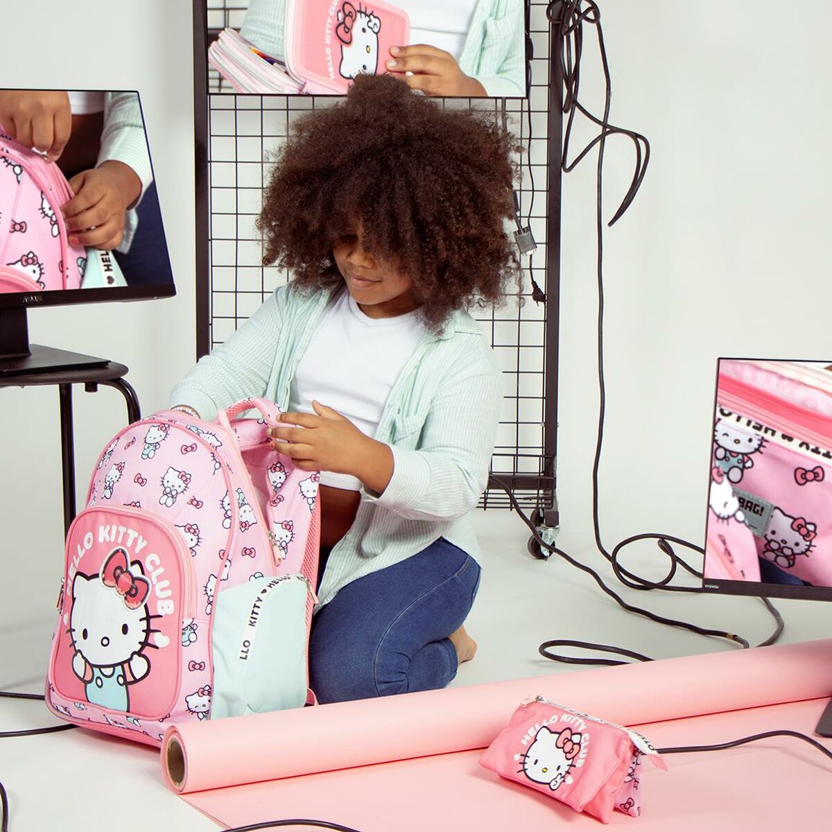 Ghiozdan Hello Kitty Roz 32 x 42 x 20 cm - Birou și papetărie, Material școlar și educațional