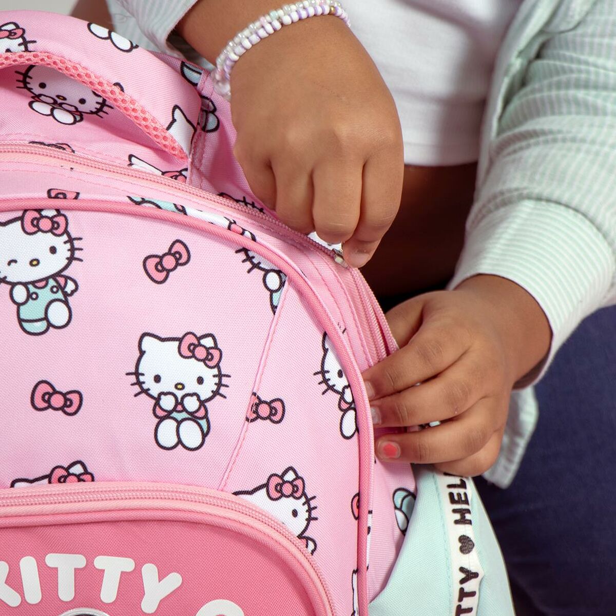 Ghiozdan Hello Kitty Roz 32 x 42 x 20 cm - Birou și papetărie, Material școlar și educațional