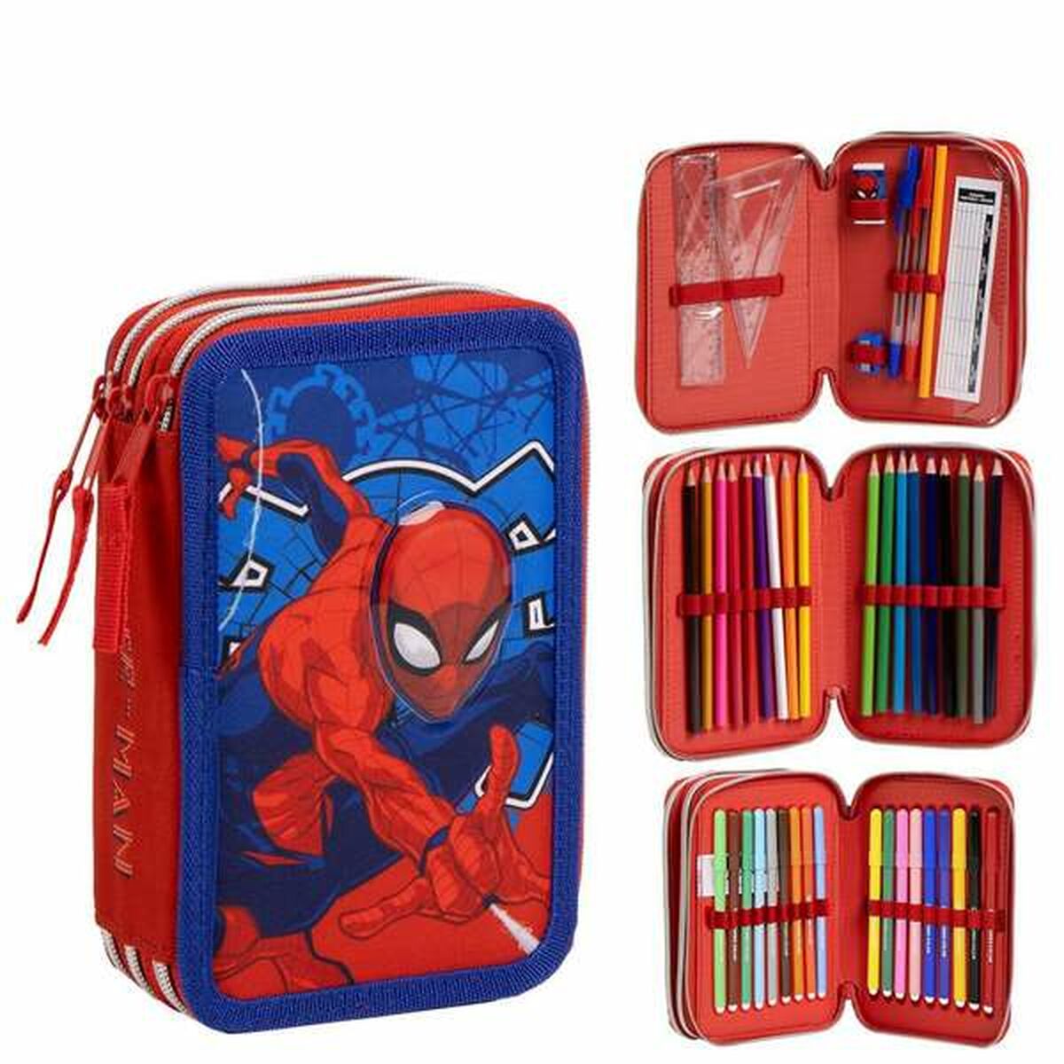 Penar Spider-Man Albastru 12,5 x 6,5 x 19,5 cm - Birou și papetărie, Material școlar și educațional