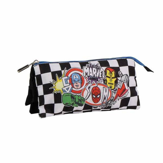 Penar triplu The Avengers Negru 2,2 x 1,1 x 22,5 cm - Birou și papetărie, Material școlar și educațional