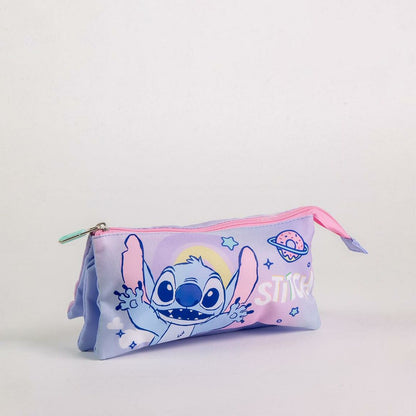 Penar triplu Stitch Liliachiu 12 x 3 x 22,5 cm - Birou și papetărie, Material școlar și educațional
