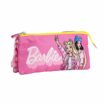 Penar triplu Barbie Fucsia 2,2 x 1,1 x 22,5 cm - Birou și papetărie, Material școlar și educațional