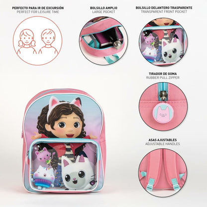 Ghiozdan Gabby's Dollhouse Roz 25 x 31 x 14 cm - Birou și papetărie, Material școlar și educațional