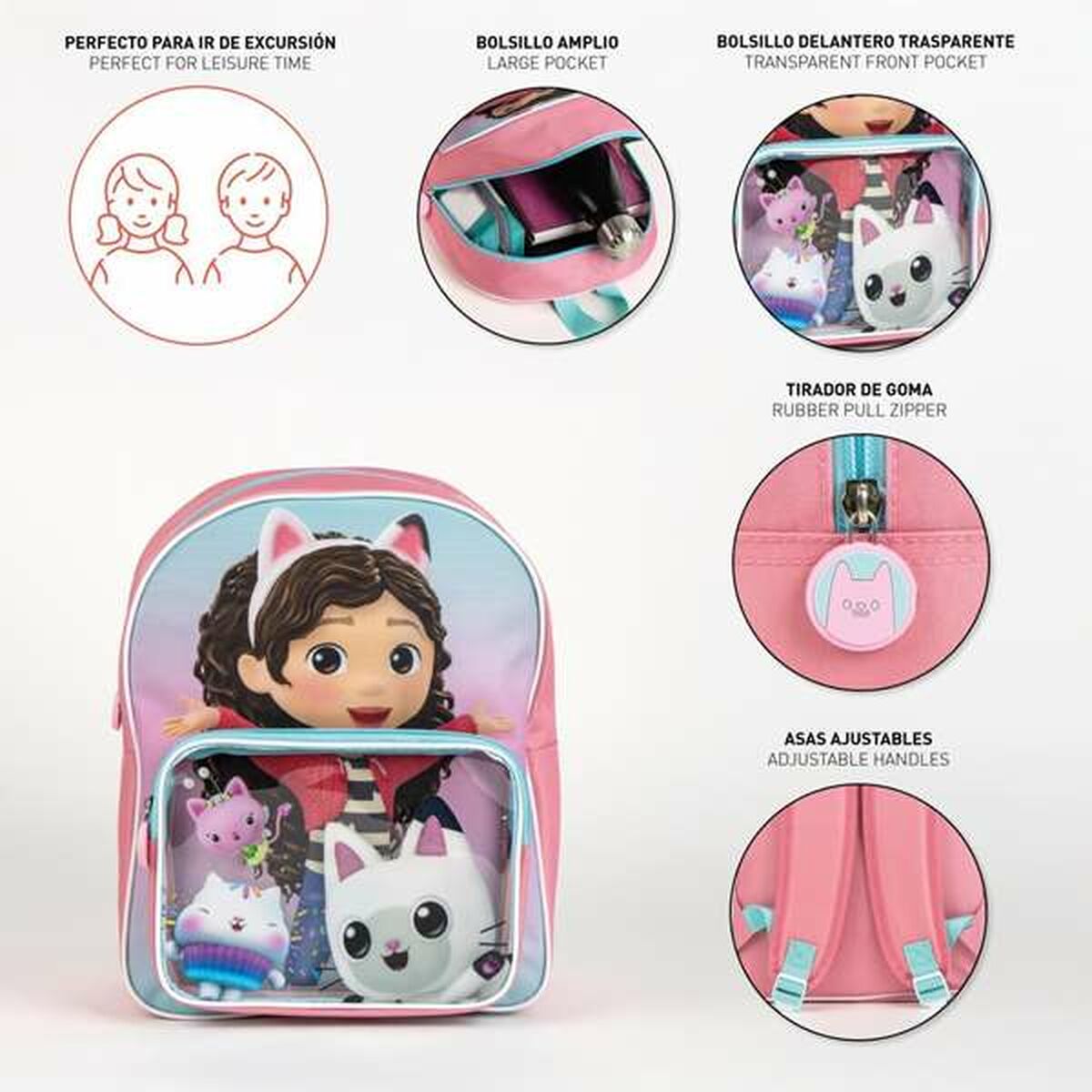 Ghiozdan Gabby's Dollhouse Roz - Birou și papetărie, Material școlar și educațional
