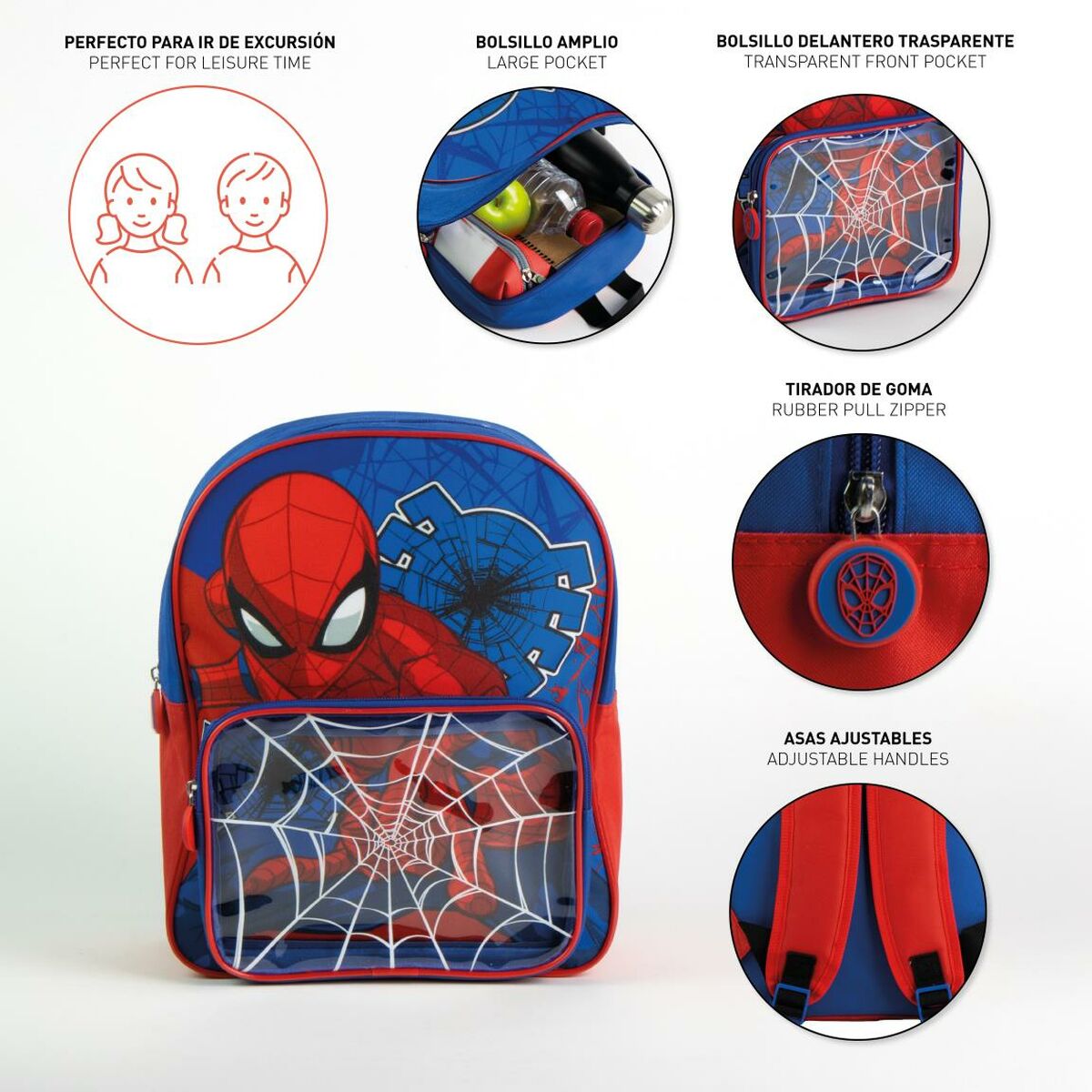 Ghiozdan Spider-Man Albastru închis 25 x 31 x 14 cm - Birou și papetărie, Material școlar și educațional