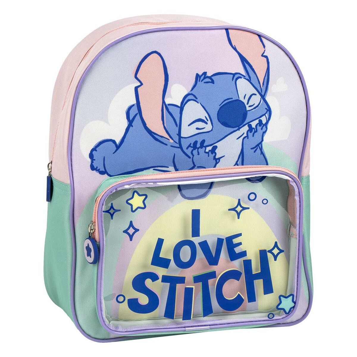 Ghiozdan Stitch Liliachiu 25 x 30 x 12 cm - Birou și papetărie, Material școlar și educațional