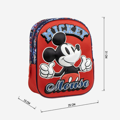 Ghiozdan Mickey Mouse Roșu 25,0 x 31,0 x 10,0 cm - Birou și papetărie, Material școlar și educațional