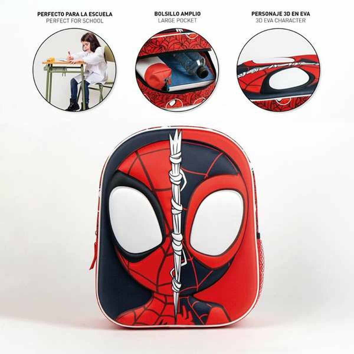 Ghiozdan Spider-Man Roșu 25,0 x 31,0 x 10,0 cm - Birou și papetărie, Material școlar și educațional