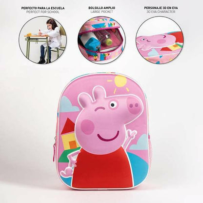 Ghiozdan 3D Peppa Pig Roz 25,0 x 31,0 x 10,0 cm - Birou și papetărie, Material școlar și educațional