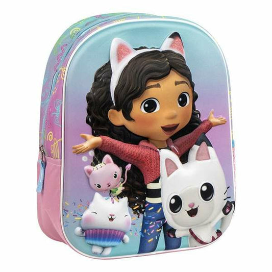 Ghiozdan 3D Gabby's Dollhouse Roz 25,0 x 31,0 x 10,0 cm - Birou și papetărie, Material școlar și educațional