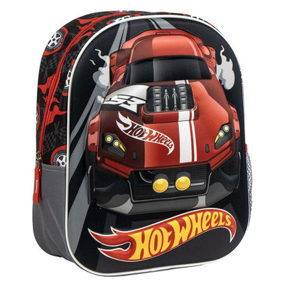 Ghiozdan Hot Wheels Gri 25 x 31 x 10 cm - Birou și papetărie, Material școlar și educațional