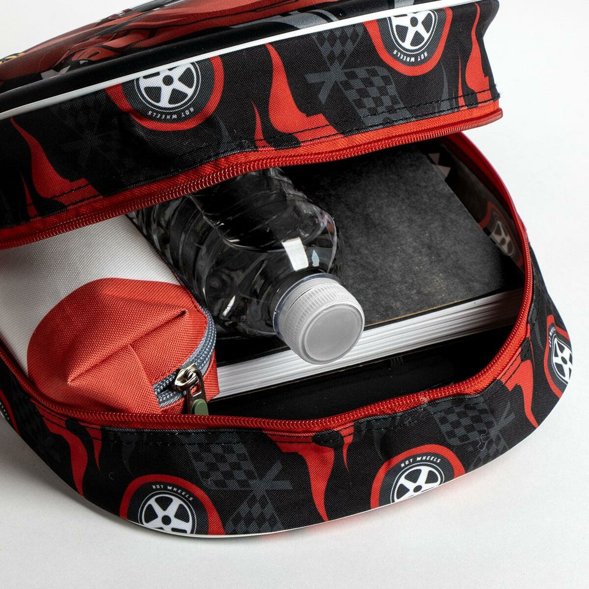 Ghiozdan Hot Wheels Gri 25 x 31 x 10 cm - Birou și papetărie, Material școlar și educațional